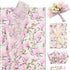100 Sheets Pink Magnolia Flowers Printed Tissue Paper Floral Pattern and Leaves Art Decorative Tissue for Gift Wrapping Supplies...