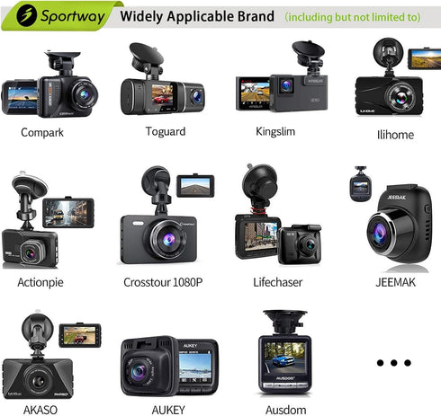 S80 Dash Cam mount, Dash Cam Mirror Mount Holder with 16pcs Joints for Rove APEMAN CHORTAU Roav Nexar iiwey YI Z-Edge Old Shark KDLINKS Crosstour ...