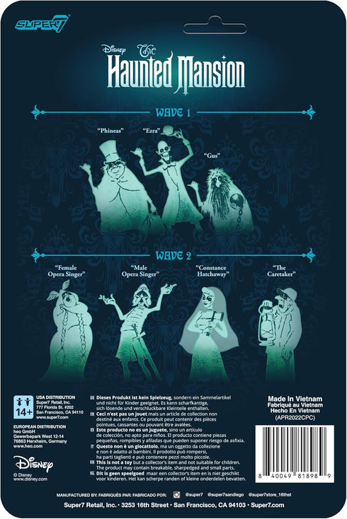 Super7 Disney Haunted Mansion Male Opera Singer - 3.75" Disney Action Figure with Accessory Classic Disney Collectibles and Retro Toys...