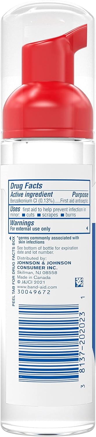 Band-Aid Brand First Aid Antiseptic Cleansing Foam for Kids, 2.3 fl. Oz...