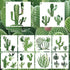 25 Pieces Cactus Stencils for Painting on Canvas Reusable Summer Cacti Stencils Tropical Succulent Drawing Template Stencil for Painting on Wood W...