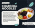 Healthy Instant Charcoal Noodles | Vegan, Air Fried, 17g Protein & 6g Fiber | For Ramen, Wok, Soup, Stir Fry | Mushroom Pepper Seasoning| 5 Pack b...