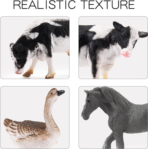 Farm Animal Model Playsets 12 PCS Mini Poultry Chicken Duck Geese Action Figure Toys for Boys Girls Kids...