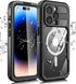Ezanmull iPhone 14 Pro Waterproof Case, with Built-in Screen Protector Dustproof Shockproof DropProof Case, Rugged Full Body Underwater Protective...