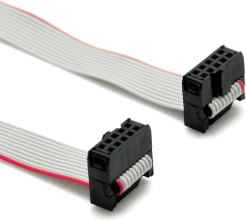 Gikfun 2PCS Flat Ribbon Cable 2.54mm Pitch 2 Row 10 Pin Female to Female Wires IDC Ribbon Connector for Arduino EK1282...