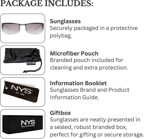 NYS Collection King Street Sport Sunglasses Women Men Lightweight Wrap Around 100% UV Protection...