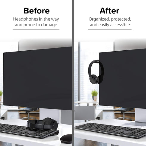 TotalMount Monitor Stand for Headphones and Headsets (Premium-Grade Holder Saves Desk Space and Protects Headphones)...