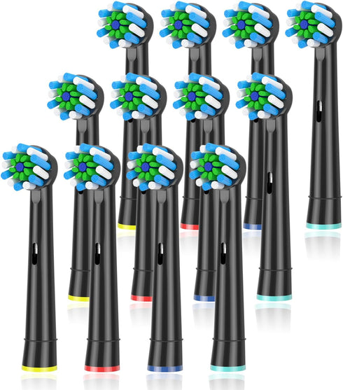 Replacement Brush Heads Fit for Braun Oral b, Compatible with Oral-B Pro 1000/2000/3000/5000/6000 Smart and Genius Electric Toothbrush, 12 Pcs, Bl...