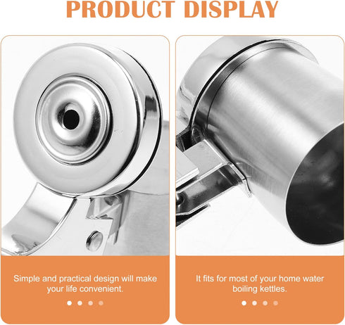 Luxshiny Tea Kettle Whistle Replacement Kettle Spout Tip Stainless Steel Teapot Whistle Water Boiling Kettle Nozzle Kettle Flutes Warning Accessor...