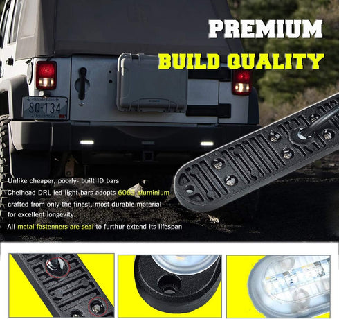 Chelhead Surface Mount Led Lights, Aluminium Base Led Backup Lights 6500K Led Fog Lights or Side Marker Indicator Lights Under Hood Compatible wit...