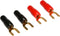 PARTS EXPRESS Gold Spade Lug Crimp Terminal 8 AWG 1/4" 2 Pair...