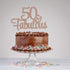 50 and Fabulous Rose Gold Glitter 50th Birthday Cake Topper for Women...