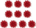 PATIKIL 3.9" Chiffon Flowers, 10 Pcs Mesh Fabric Flowers Sewing Fabric Appliques Headband Embellishments for DIY Craft Wedding Decor, Red...