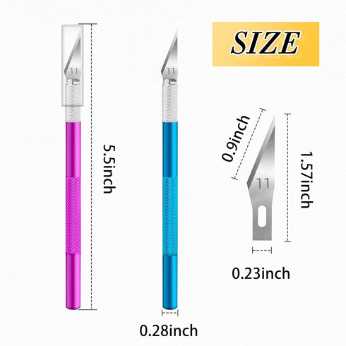 JTIEO 74 Pack Hobby Knife Exacto Knife with 4 Upgrade Sharp Hobby Knives and 70 Spare Craft Knife Blades for Art, Scrapbooking,Stencil...