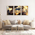 3pcs Natural Landscape Wall Art Modern Wall Decor Pictures Sunset, Sky, Clouds, Mountains And Rivers Posters Prints Canvas Paintings for Living Ro...