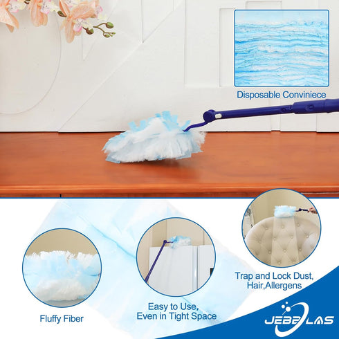 JEBBLAS Disposable Dusters Refills, Heavy Duty Electrostatic Duster Head, Total 30 Count...