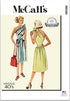McCall's Vintage 1940's Misses' Dress Sewing Pattern Packet, Design Code M8380, Sizes 6-8-10-12-14...