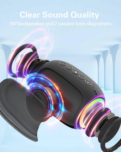 Bluetooth Speakers, A66 Wireless Speakers,5W Portable Wireless Speakers with Clear Sound,Multi Playing Modes, Compatible with Cellphone, PC for Ho...