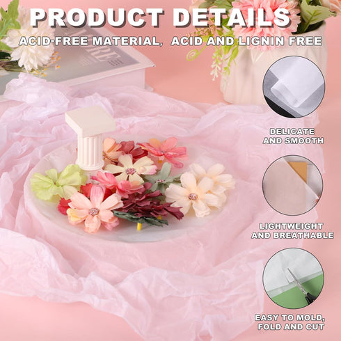 25 Sheets Acid-free Tissue Paper, 20 x 30 Inch Acid-free Archival Tissue Paper Wrapping Tissue Paper Acid Free Paper for Storage Wrapping Paper fo...