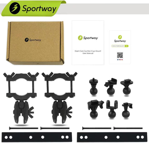 S90 Dash Cam Mount, Dash Cam Mirror Mount Holder with 6pcs Joints for Rove APEMAN CHORTAU Roav Nexar iiwey YI Z-Edge Old Shark KDLINKS Crosstour F...