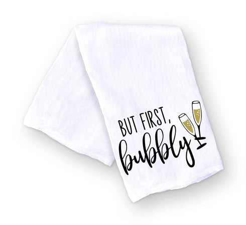 Handmade Funny Kitchen Towel - 100% Cotton Funny Hand Bar Towels for Champagne Celebrations - 28x28 Inch Perfect for Hostess Housewarming Christma...