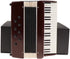 Dselvgvu Miniature Accordion with Case Mini Musical Instrument Replica Collectible Miniature Dollhouse Model Home Decoration (Red, 4.06"x3.53"x1.5...