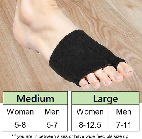 SPORCLO Metatarsal Pads Women Men with Anti-Slip Gel Pads, Foot Pads for Balls of Feet Pain Relief, Ball of Foot Cushion 2 Pairs...