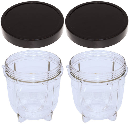 Blendin Replacement Short Cup with Stay Fresh Jar Lid, Compatible with Original Magic Bullet Blender Juicer 250W MB-1001, MB-1001B, MBR-1101, MBR-...