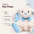Bearington Sky Flops The Stuffed Bunny, 10 Inch Bunny Plush, Baby Easter Gifts...