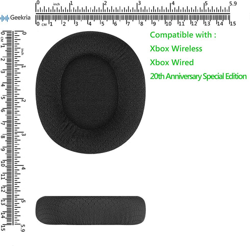 Geekria Comfort Mesh Fabric Replacement Ear Pads for Microsoft Xbox Wireless, Xbox Stereo Headset 20th Anniversary Special Edition Headphones Ear ...