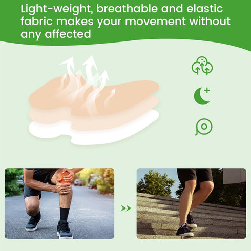 MQUPIN 48Pcs Knee Patches, Natural Knee Pain Relief Patch, Warming Herbal Patches for Pain Relief Bone on Bone, Wormwood Patches for Pain, patches...