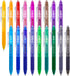 ParKoo 18 Colors Retractable Erasable Gel Pens Clicker, Fine Point 0.7mm, Make Mistakes Disappear, Comfort Grip for Journaling Drawing Writing Pla...