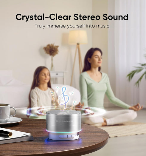 Small Wireless Speaker, Mini Portable Wireless Speaker, Mini Small Metal Speakers Wireless 5.2 for iPhone Android Home Outdoor, Birthday for Women...