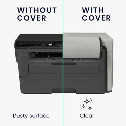 kwmobile Dust Cover Compatible with Brother DCP-L2530DW / L2550DN / MFC-L2710DN / L2750DW - Printer Case - Fabric Protector Cover - Light Grey...