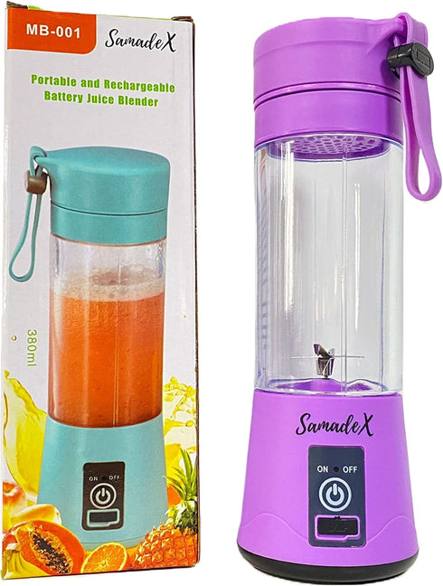 Portable Hand Held Blender for Shakes and Smoothies, Personal Blender for Protein with USB Rechargeable, 6-Point Stainless Steel Blades, 13oz Trav...