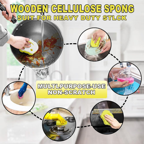 SmilePowo Kitchen Sponges,12 Pack Non-Scratch Scrub Sponge,Dual-Sided Dishwashing Sponge for Furniture,Dish,Bathroom,Reusable Eco-Friendly Sponge...