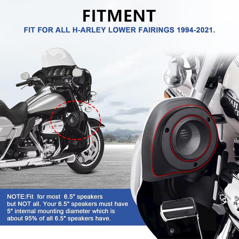 psler Motorcycle 6.5 inch Speaker Boxes Pod for Lower Fairing for Touring Ultra Glide Electra Glide Street Glide Road Glide 1993-2022...