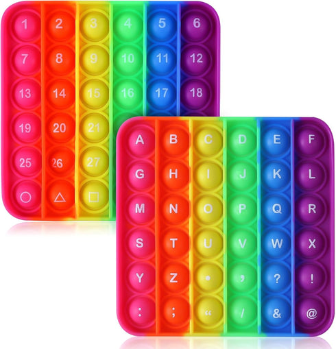 Letters P00p Fidget Toys,ABC Learning and Educational Toys,Poppers Fidget Toys,Stress Relief,Autism Sensory Toys [26 Letters on One Side | Numbers...
