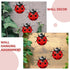Luxshiny 2pcs Metal Garden Decor for Outside Cute Ladybugs Yard Art Lawn Ornaments Wall Sculptures Statues Fence Patio Garden Outdoor Decorations ...
