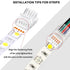 RGB LED Light Strip Connectors 20 Waterproof LED Adapter Connectors Transparent Solderless LED Light Strip Connectors for Strip Light Unwired Gapl...