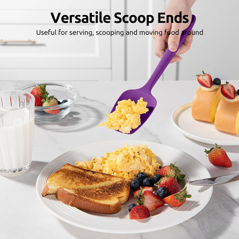 U-Taste Heat Resistant Silicone Spatula - 480ºF Hot-Proof Food Grade Kitchen Baking Bowl Scraper, Flexible and Sturdy Rubber Cooking Utensil for M...