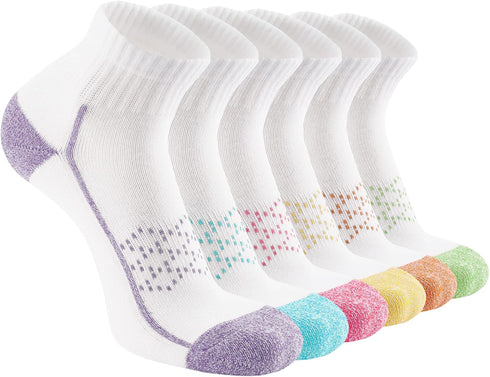 Womens Ankle Athletic Socks Cotton Thick Cushioned Low Cut Running Socks 6 Pack...