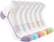 Womens Ankle Athletic Socks Cotton Thick Cushioned Low Cut Running Socks 6 Pack...