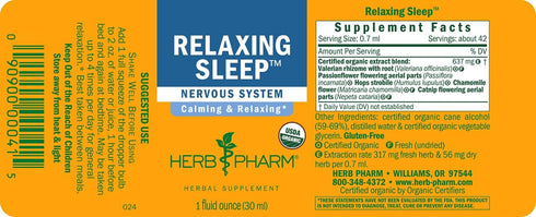 Herb Pharm Relaxing Sleep Herbal Formula with Valerian Extract - 1 Ounce...