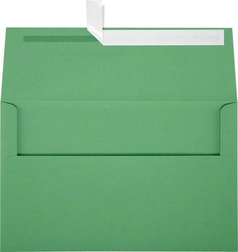 LUXPaper A10 Invitation Envelopes | Peel & Press | 6" x 9 1/2" | Holiday Green | 80lb. Text | 50 Qty...
