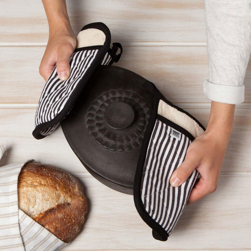 Now Designs by Danica Superior Potholder | Narrow Stripe Black...