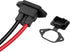 GELRHONR IEC 320 C14 Male 3 Pins Mount 10AWG AC Inline Plug Power Cord Panel Mount and 2 Open Wiring Stripped for Car/Home Appliances/PC - Black/R...