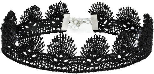 MILAKOO 8 Pcs Women Black Lace Choker 1.2" Width Necklace for Women Best Gifts...