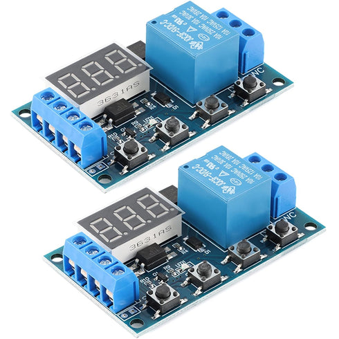 HW-521B 1-Channel Timer Relay Module Delay DC 6-30V Power Off Disconnect Trigger Delay Cycle Timer with LED Display Circuit On Type-C USB-C Interf...