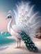 DIY 5D Diamond Painting White Peacock by The Sea, Diamond Painting Kits Crystal Embroidery Art Crafts, Beautiful Landscape Decor Home Wall Decor, ...